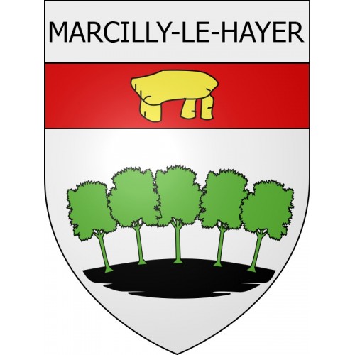 marcilly-le-hayer 10  ville Stickers blason autocollant adhésif