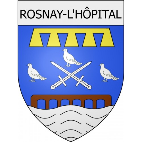 rosnay-l-hôpital 10  ville Stickers blason autocollant adhésif