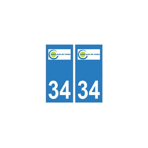 34 Saint-Jean-de-Védas logo autocollant plaque immatriculation ville