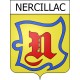 Pegatinas escudo de armas de Nercillac adhesivo de la etiqueta engomada