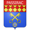 Pegatinas escudo de armas de Passirac adhesivo de la etiqueta engomada