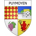 Pegatinas escudo de armas de Puymoyen adhesivo de la etiqueta engomada