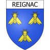 Pegatinas escudo de armas de Reignac adhesivo de la etiqueta engomada
