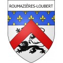 Pegatinas escudo de armas de Roumazières-Loubert adhesivo de la etiqueta engomada