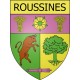 Pegatinas escudo de armas de Roussines adhesivo de la etiqueta engomada