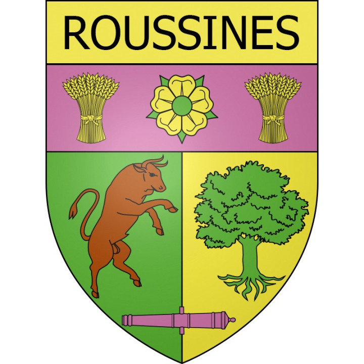 Stickers coat of arms Roussines adhesive sticker