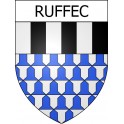 Pegatinas escudo de armas de Ruffec adhesivo de la etiqueta engomada