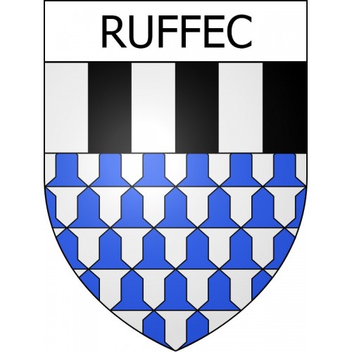 Pegatinas escudo de armas de Ruffec adhesivo de la etiqueta engomada