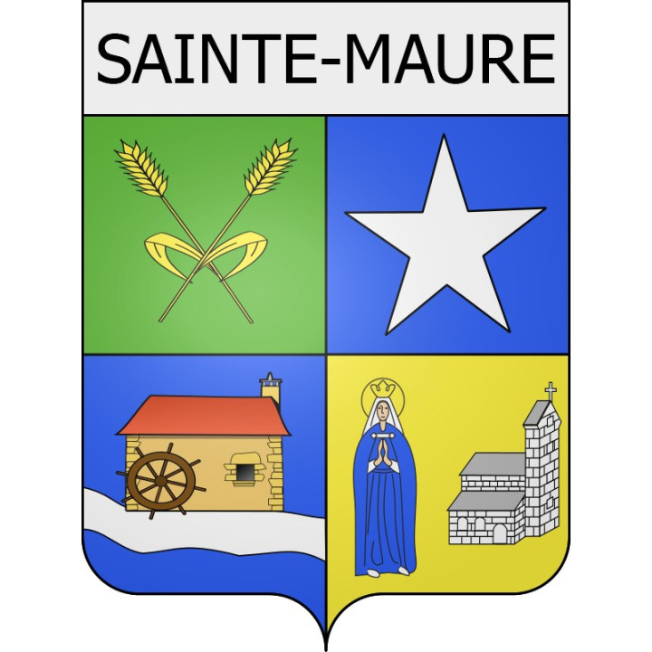 sainte-maure 10  ville Stickers blason autocollant adhésif