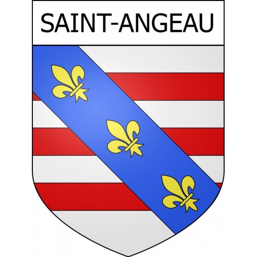 Saint-Angeau 16 ville Stickers blason autocollant adhésif