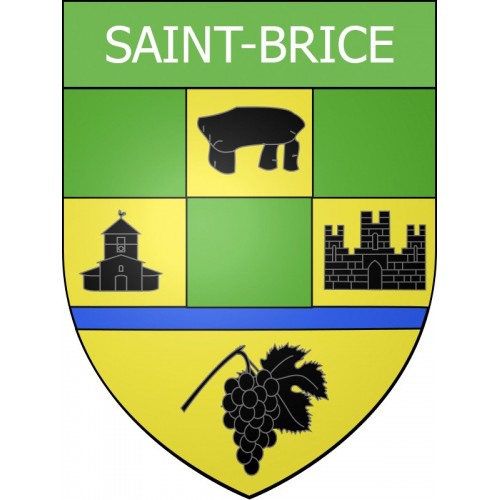 Saint-Brice 16 ville Stickers blason autocollant adhésif