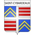 Pegatinas escudo de armas de Saint-Cybardeaux adhesivo de la etiqueta engomada