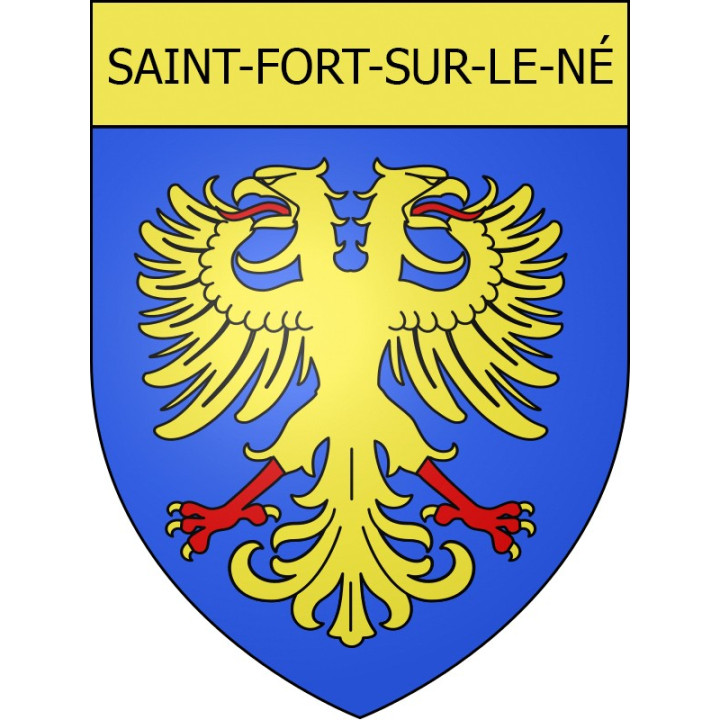 Pegatinas escudo de armas de Saint-Fort-sur-le-Né adhesivo de la etiqueta engomada