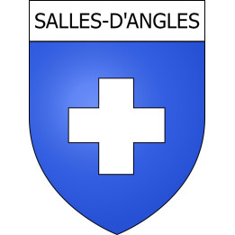 Pegatinas escudo de armas de Saint-Laurent-de-Céris adhesivo de la etiqueta engomada