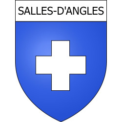 Pegatinas escudo de armas de Saint-Laurent-de-Céris adhesivo de la etiqueta engomada