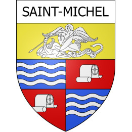 Pegatinas escudo de armas de Saint-Michel adhesivo de la etiqueta engomada