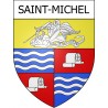 Pegatinas escudo de armas de Saint-Michel adhesivo de la etiqueta engomada