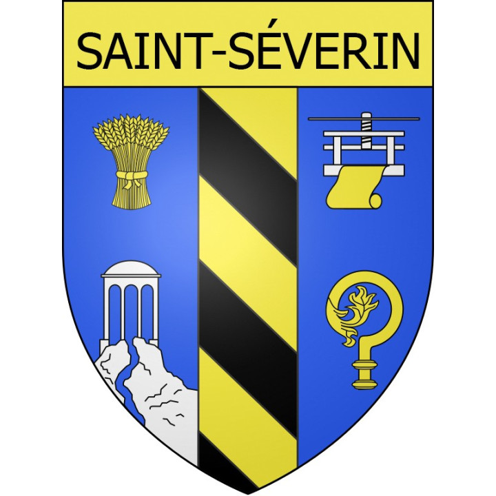 Stickers coat of arms Saint-Séverin adhesive sticker