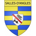 Pegatinas escudo de armas de Salles-d'Angles adhesivo de la etiqueta engomada
