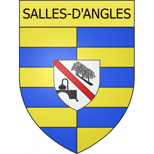 Salles-d'Angles Sticker wappen, gelsenkirchen, augsburg, klebender aufkleber