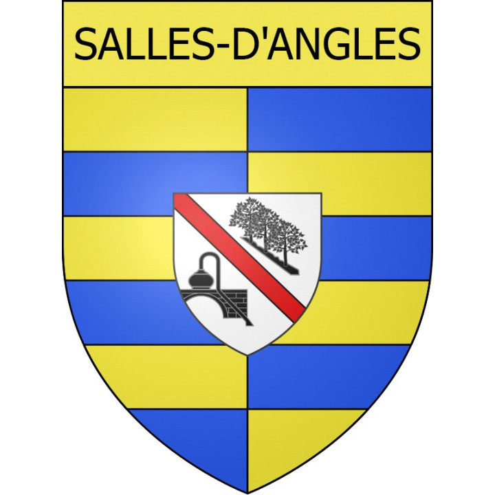 Salles-d'Angles Sticker wappen, gelsenkirchen, augsburg, klebender aufkleber