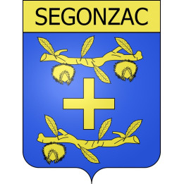 Pegatinas escudo de armas de Segonzac adhesivo de la etiqueta engomada