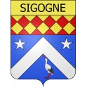 Stickers coat of arms Sigogne adhesive sticker