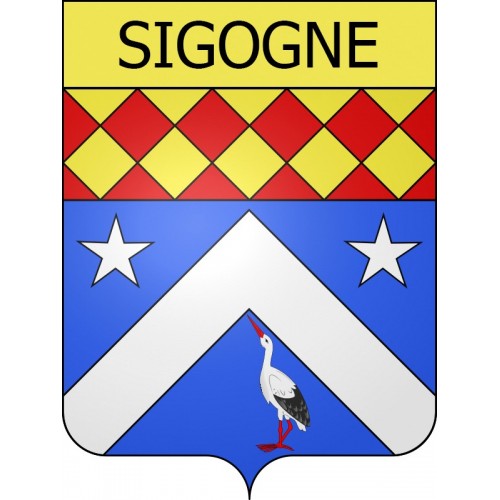 Sigogne Sticker wappen, gelsenkirchen, augsburg, klebender aufkleber