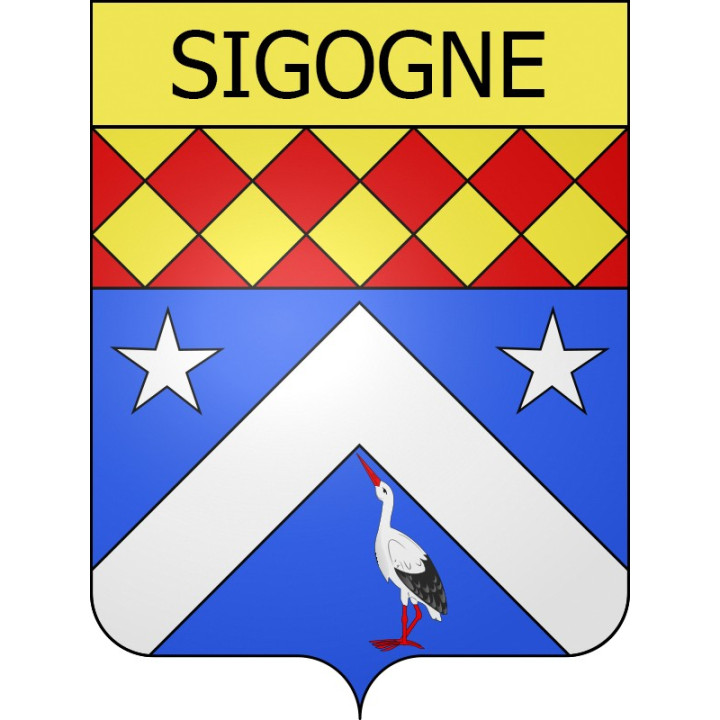 Sigogne Sticker wappen, gelsenkirchen, augsburg, klebender aufkleber