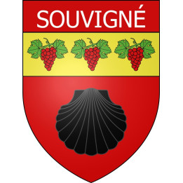 Stickers coat of arms Souvigné adhesive sticker