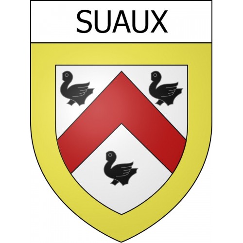 Pegatinas escudo de armas de Suaux adhesivo de la etiqueta engomada