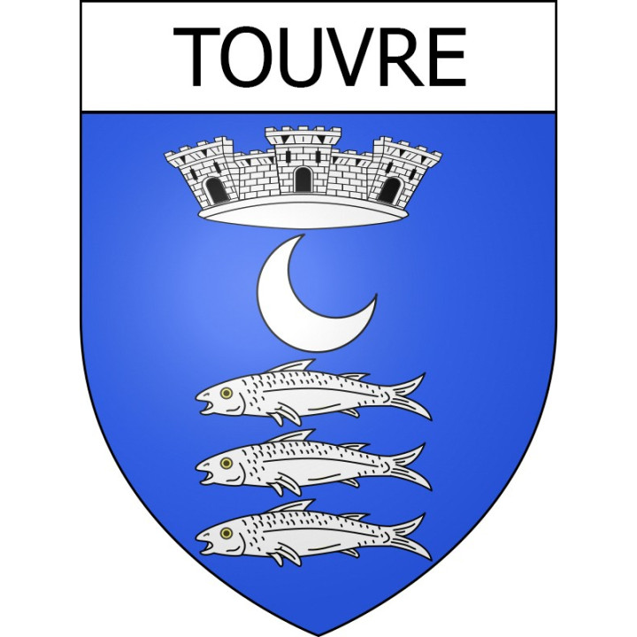 Stickers coat of arms Touvre adhesive sticker