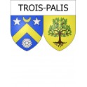 Stickers coat of arms Trois-Palis adhesive sticker