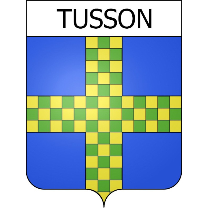 Pegatinas escudo de armas de Tusson adhesivo de la etiqueta engomada