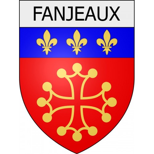 Fanjeaux 11 ville Stickers blason autocollant adhésif