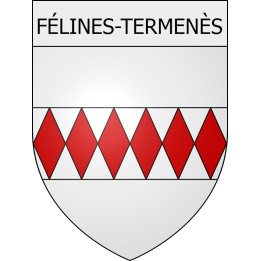 Stickers coat of arms Félines-Termenès adhesive sticker