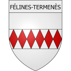 Félines-Termenès 11 ville Stickers blason autocollant adhésif