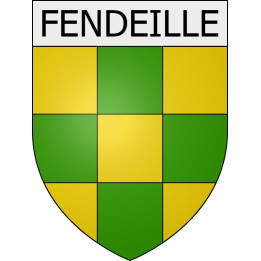 Pegatinas escudo de armas de Belcaire adhesivo de la etiqueta engomada
