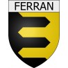 Pegatinas escudo de armas de Belcaire adhesivo de la etiqueta engomada