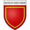 Festes-et-Saint-André Sticker wappen, gelsenkirchen, augsburg, klebender aufkleber