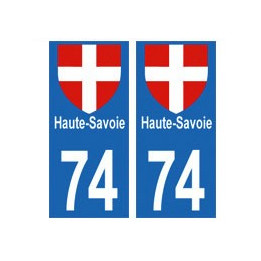 74 Haute-Savoie autocollant plaque