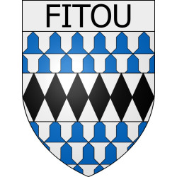 Pegatinas escudo de armas de Fitou adhesivo de la etiqueta engomada