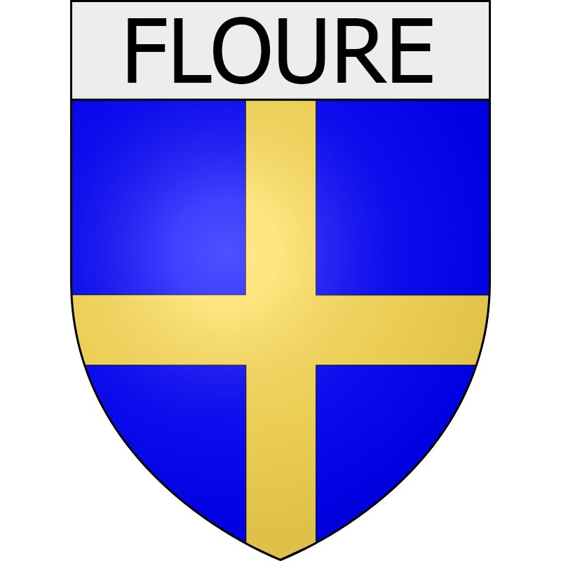 Pegatinas escudo de armas de Belcaire adhesivo de la etiqueta engomada