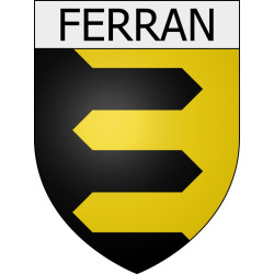 Pegatinas escudo de armas de Belcaire adhesivo de la etiqueta engomada