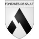 Pegatinas escudo de armas de Belcaire adhesivo de la etiqueta engomada