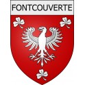 Fontcouverte 11 ville Stickers blason autocollant adhésif