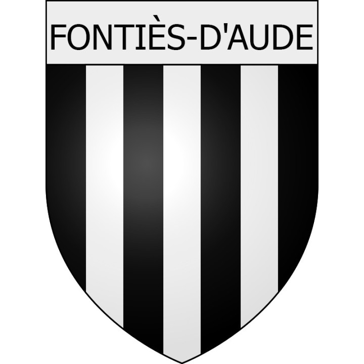 Pegatinas escudo de armas de Belcaire adhesivo de la etiqueta engomada