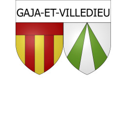 Pegatinas escudo de armas de Belcaire adhesivo de la etiqueta engomada