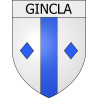 Pegatinas escudo de armas de Belcaire adhesivo de la etiqueta engomada