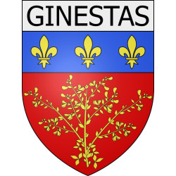 Pegatinas escudo de armas de Belcaire adhesivo de la etiqueta engomada